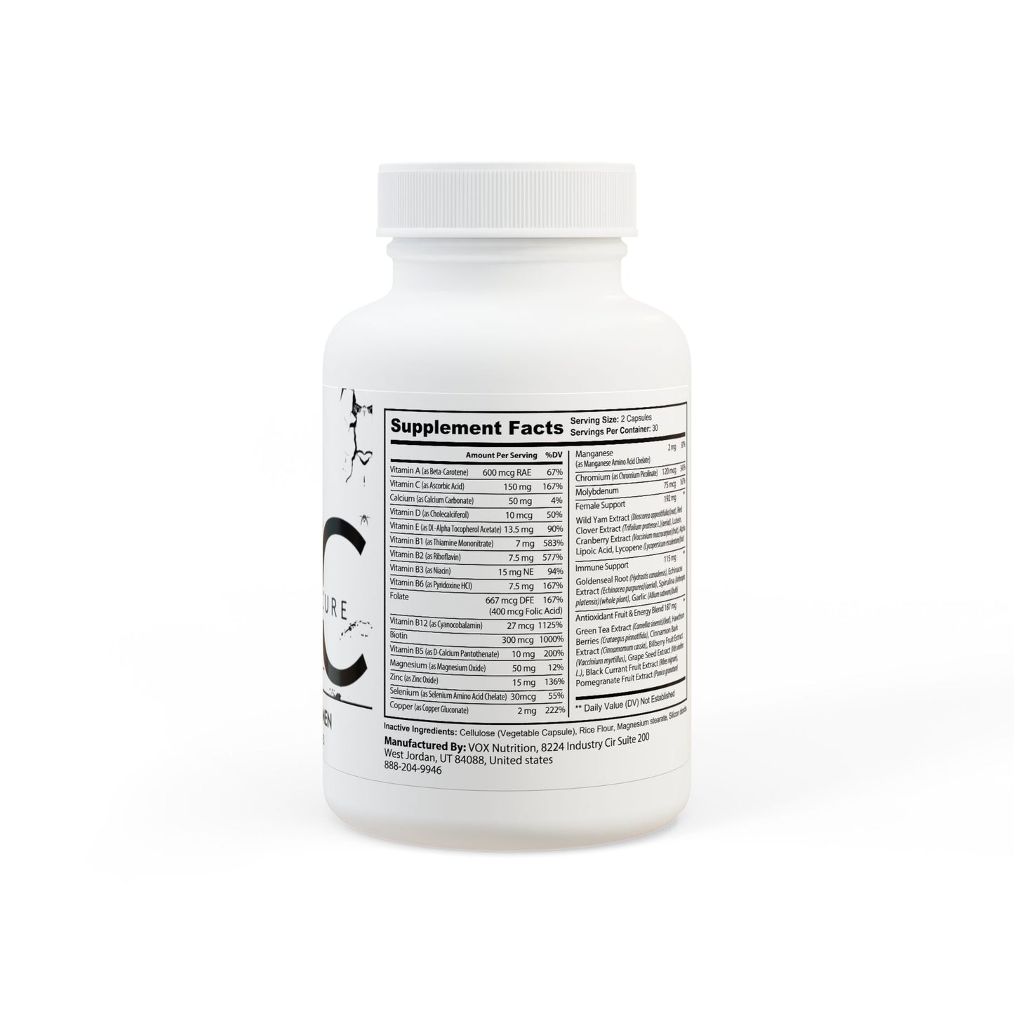 Capre Diem Multivitamin for Women Supplement (60 Capsules)