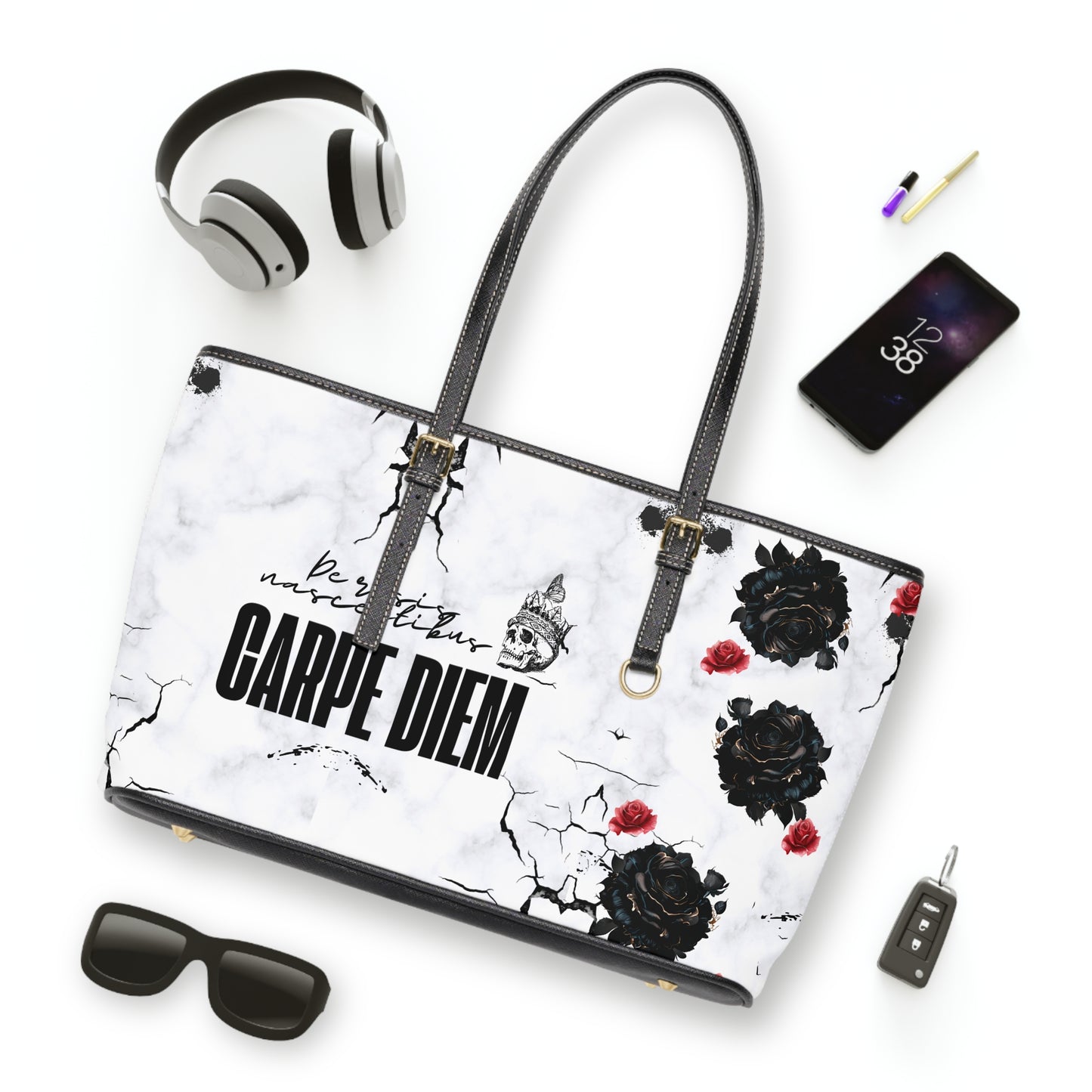 Carpe Diem PU Leather Shoulder Bag Mia's Collection