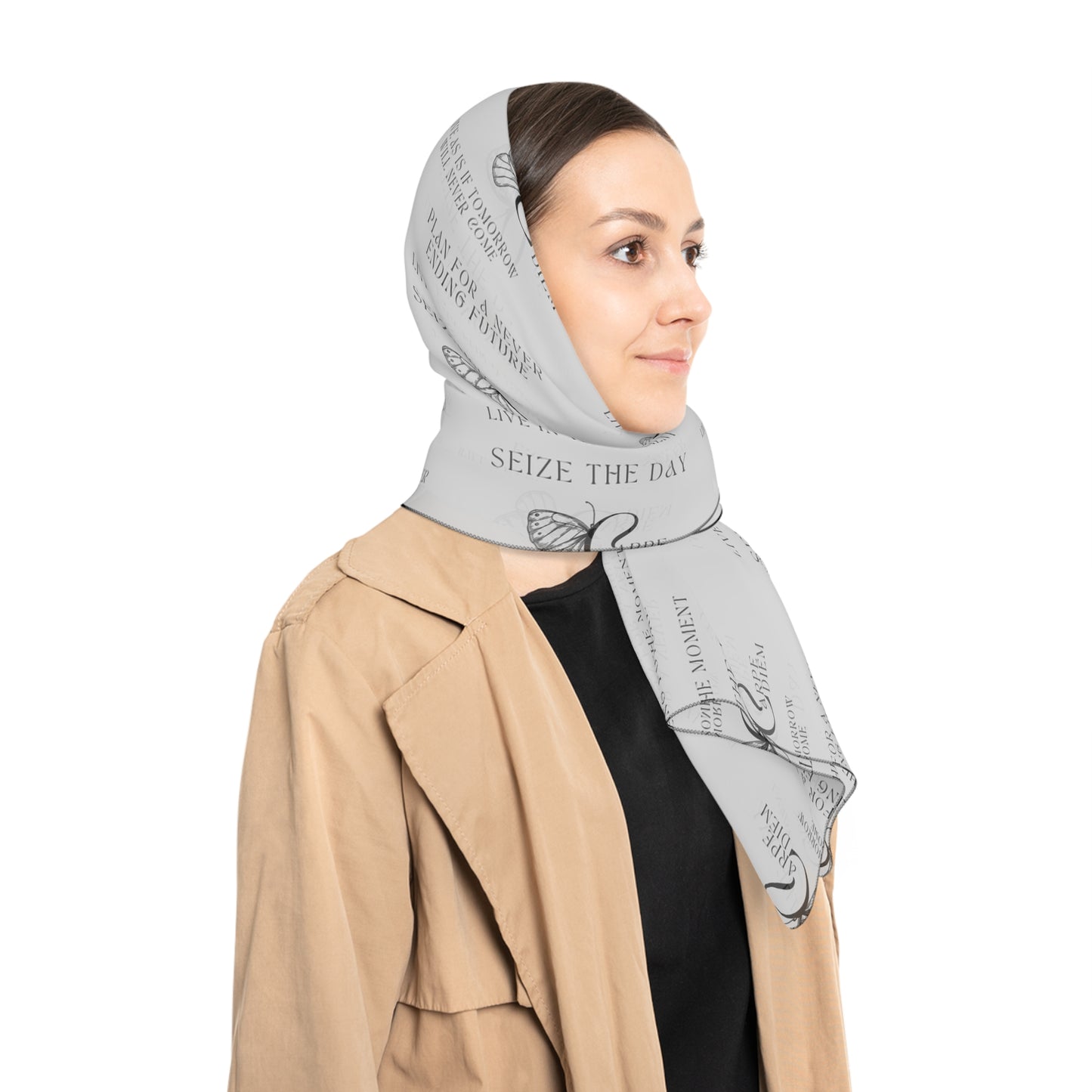 Carpe Diem Poly Scarf