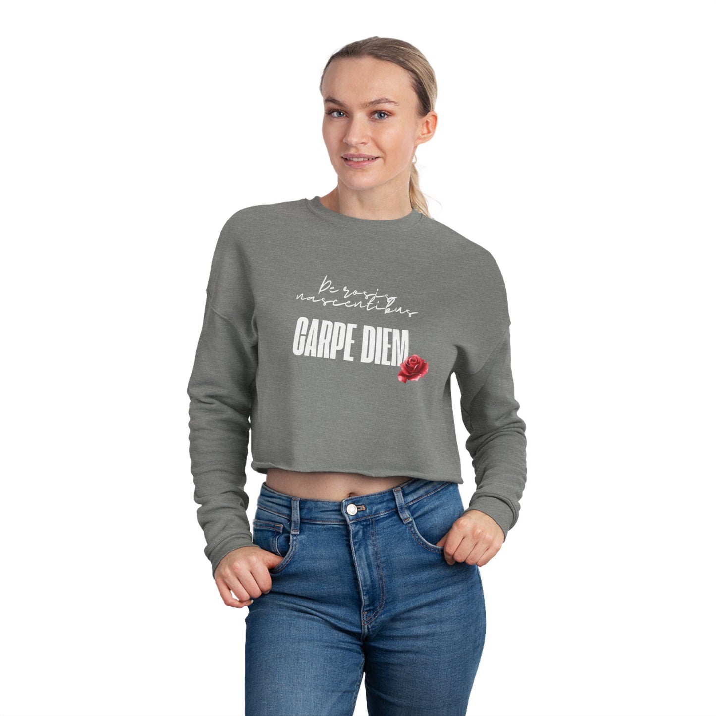 Carpe Diem Women's Cropped Sweatshirt Mia's Collection