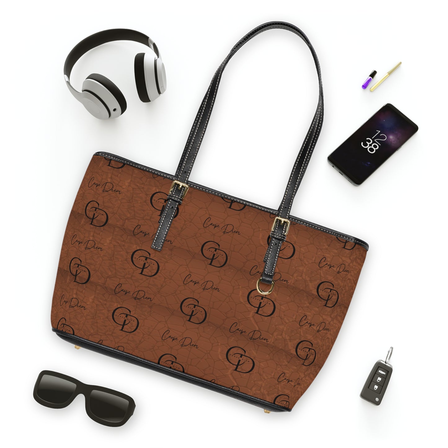 Leather Shoulder Bag Carpe Diem