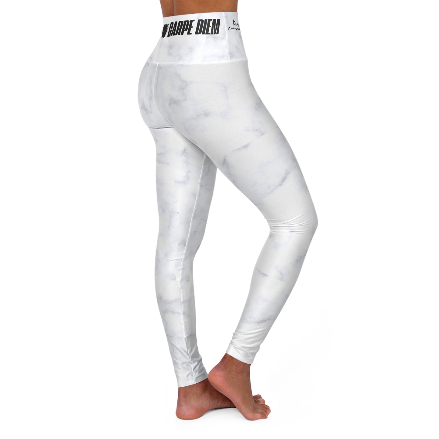 Carpe Diem High Waisted Yoga Leggings (AOP) Mia's Collection