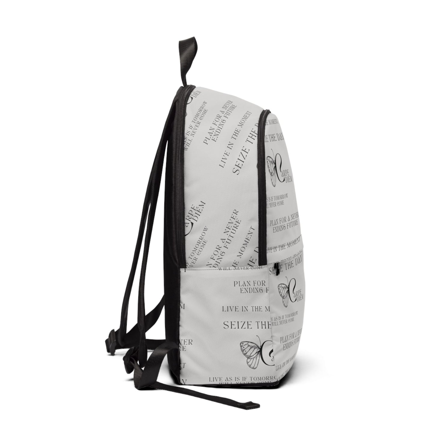 Carpe Diem Unisex Fabric Backpack