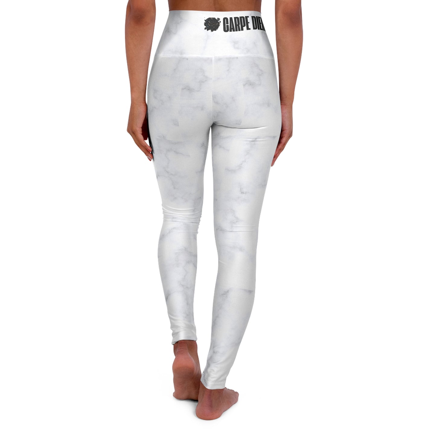 Carpe Diem High Waisted Yoga Leggings (AOP) Mia's Collection