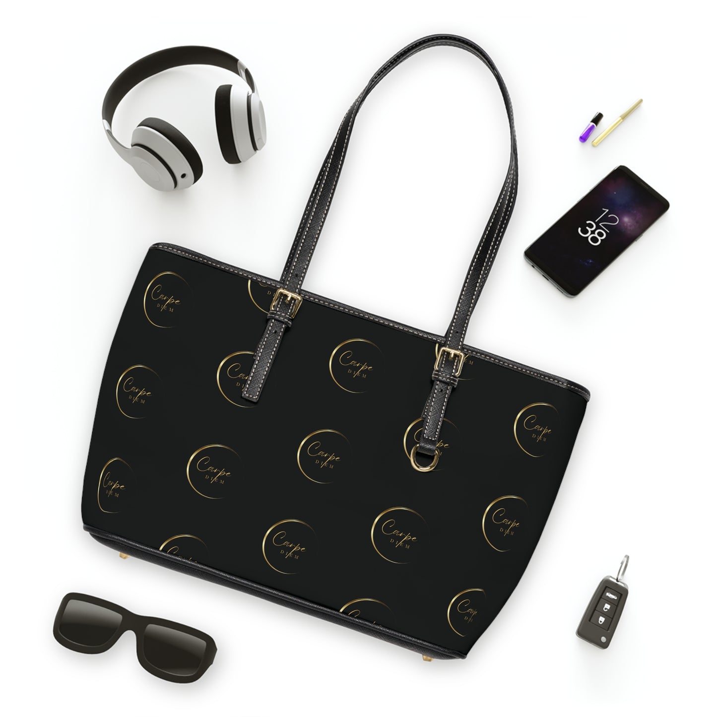 Carpe Diem Leather Shoulder Bag