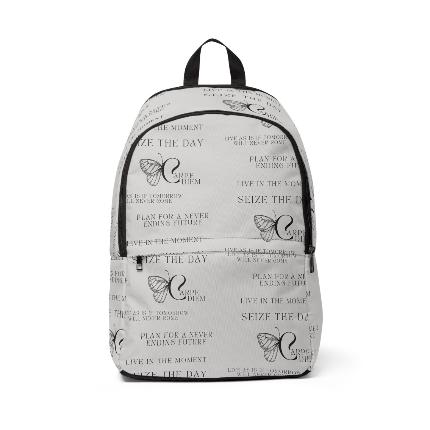 Carpe Diem Unisex Fabric Backpack
