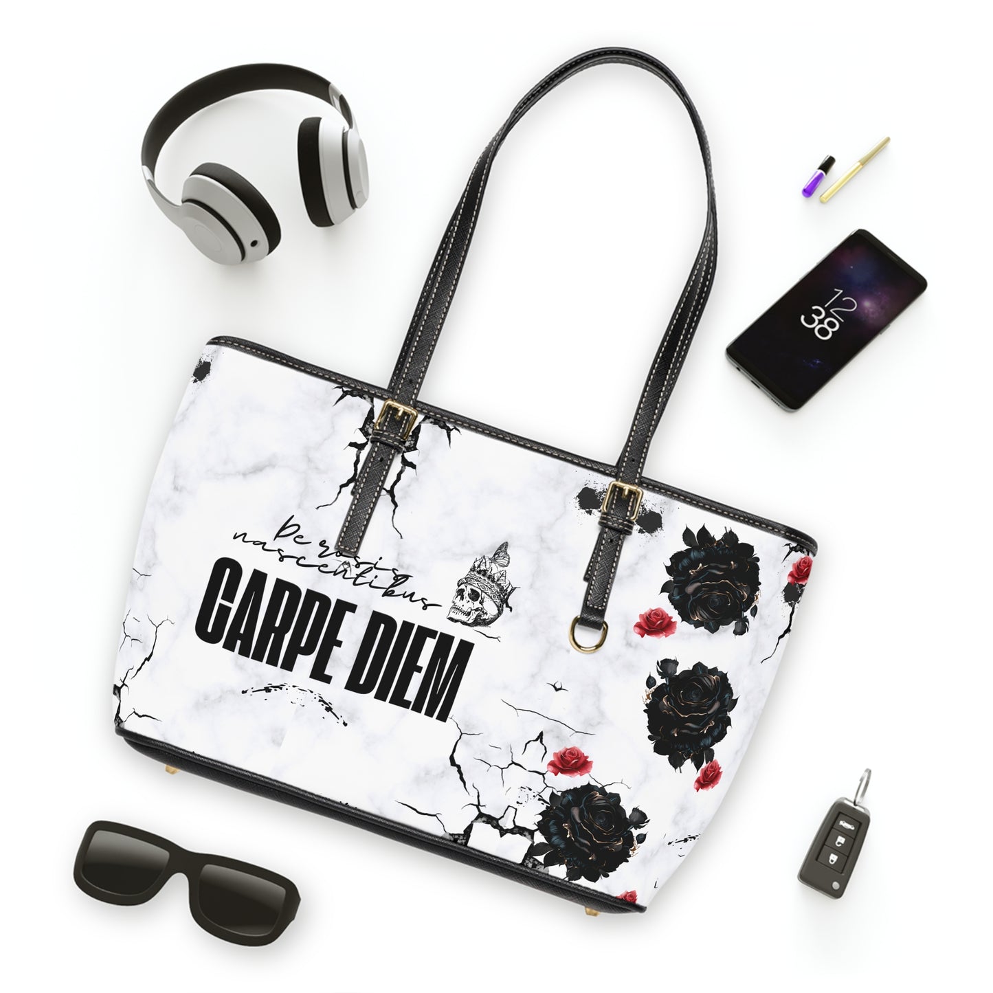 Carpe Diem PU Leather Shoulder Bag Mia's Collection