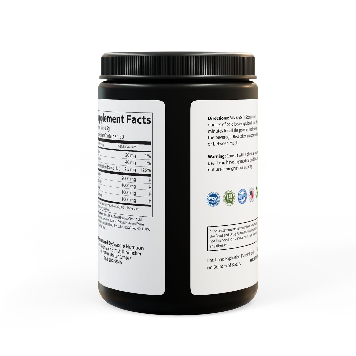 Carpe Diem BCAA Supplement, Grape (325g, 11.46oz, 50 servings) Mia's Collection