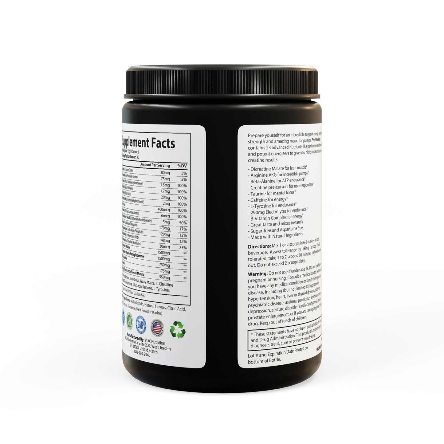 Carpe Diem Pre-Workout Supplement, Watermelon (300g, 10.58oz) Mia's Collection