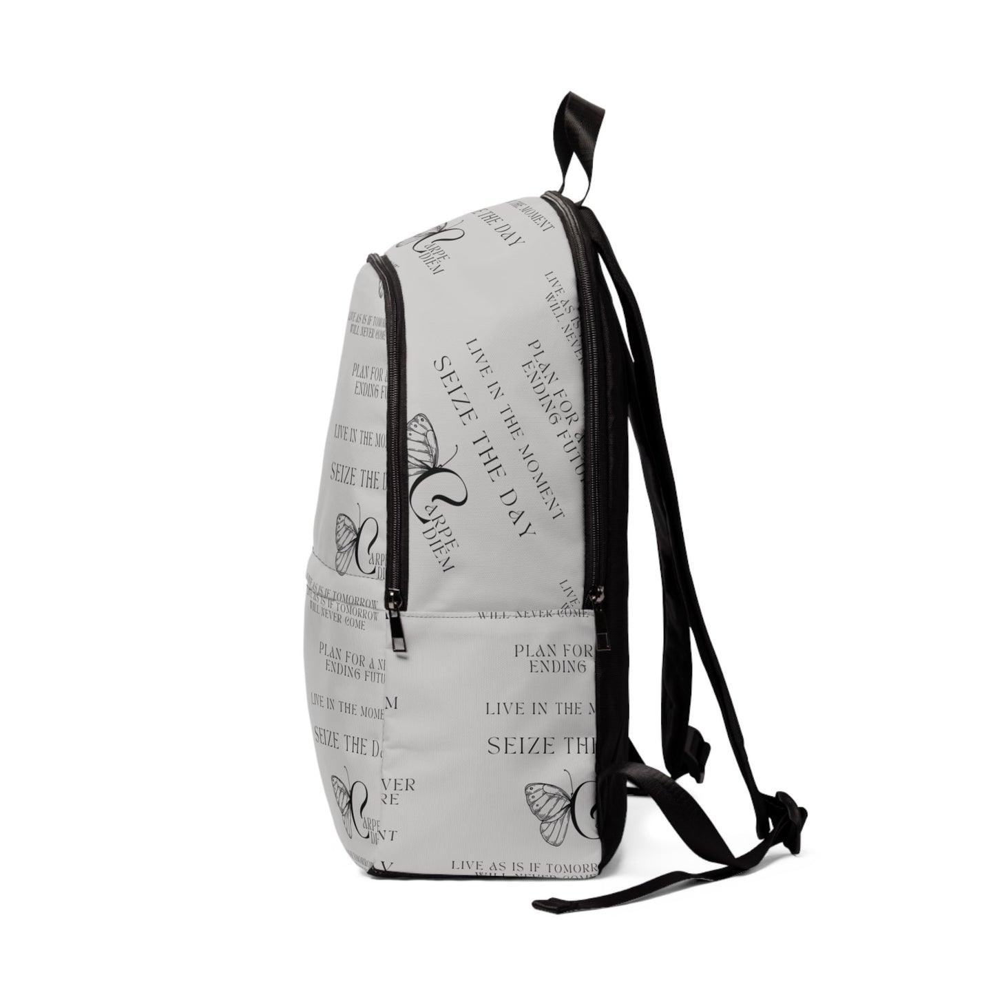 Carpe Diem Unisex Fabric Backpack