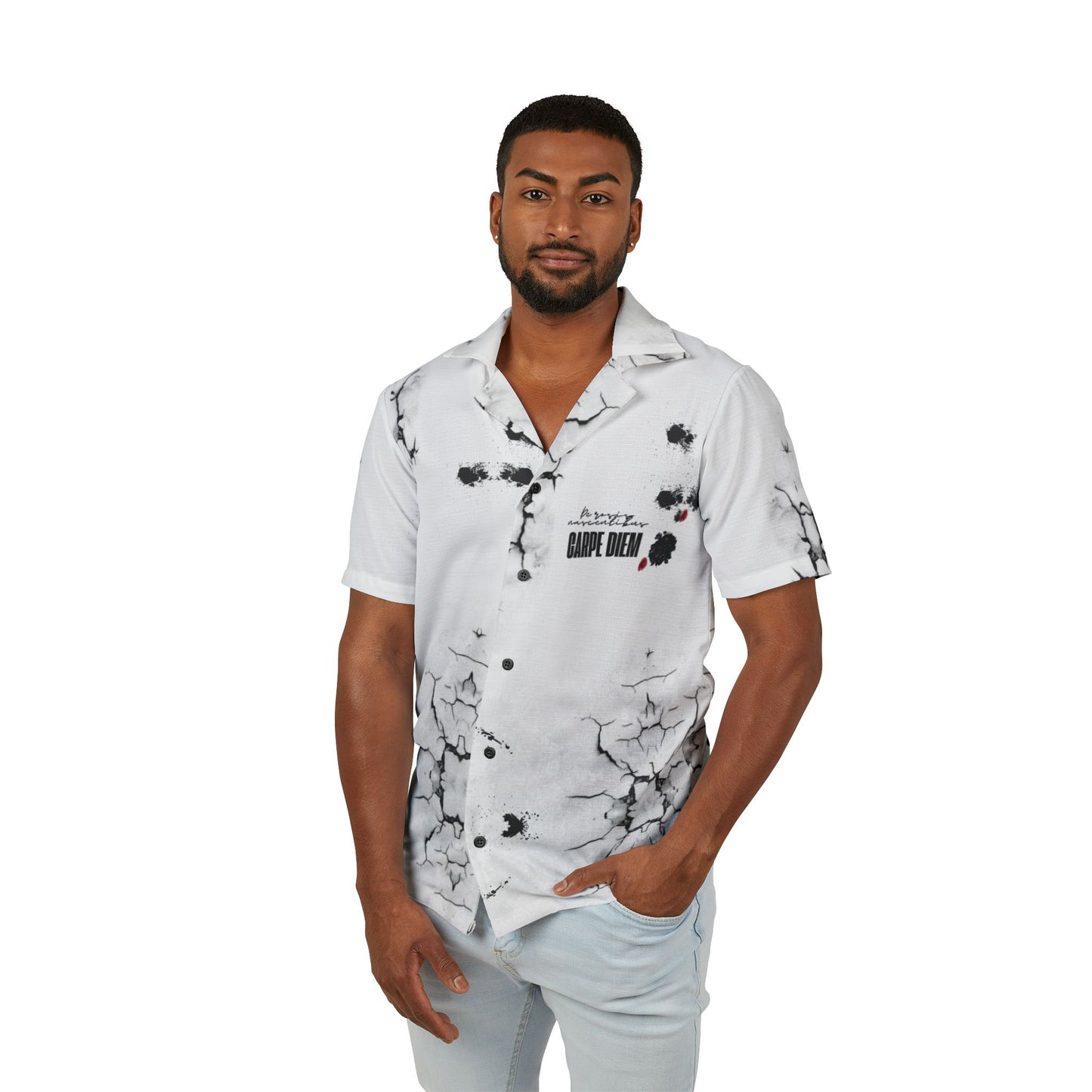 Carpe Diem Men's Hawaiian Camp Shirt Mia's Collection