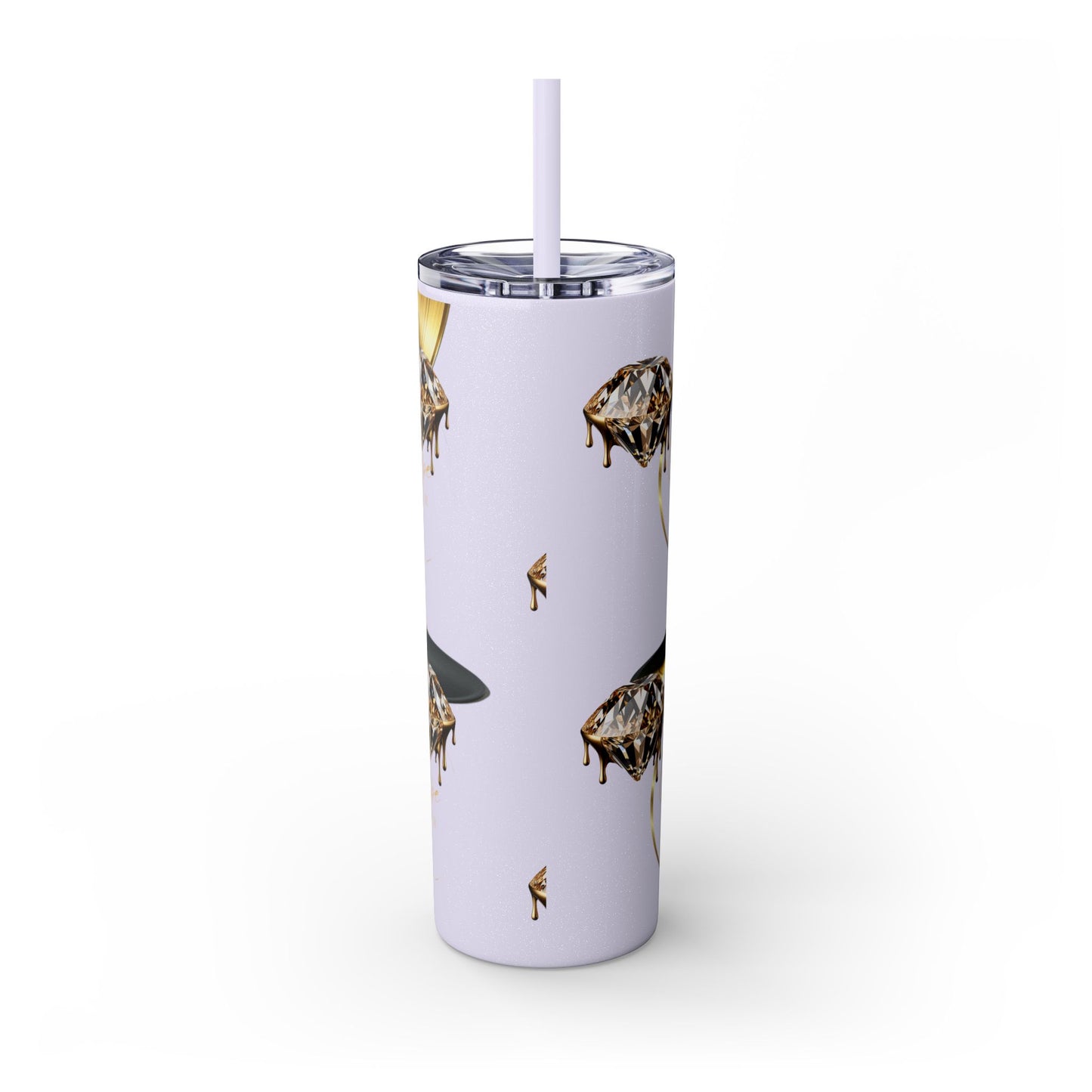 Carpe Diem Skinny Tumbler with Straw, 20oz