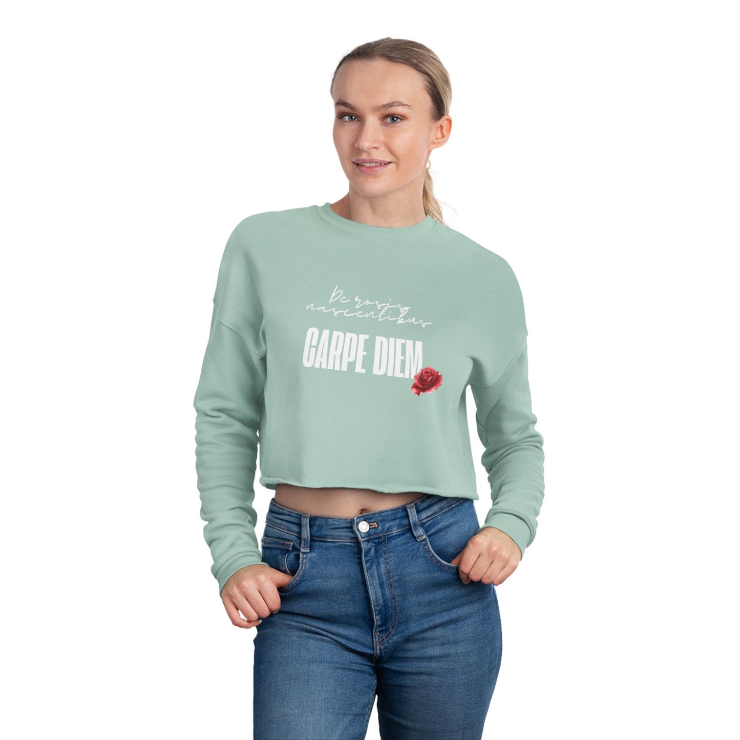 Carpe Diem Women's Cropped Sweatshirt Mia's Collection