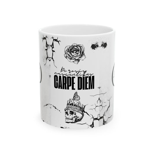 Carpe Diem Ceramic Mug, (11oz, 15oz) Mia's Collection