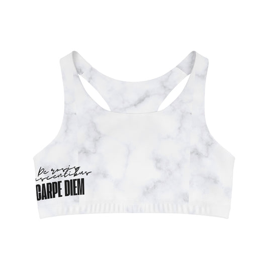 Carpe Diem  Seamless Sports Bra (AOP) Mia's Collection
