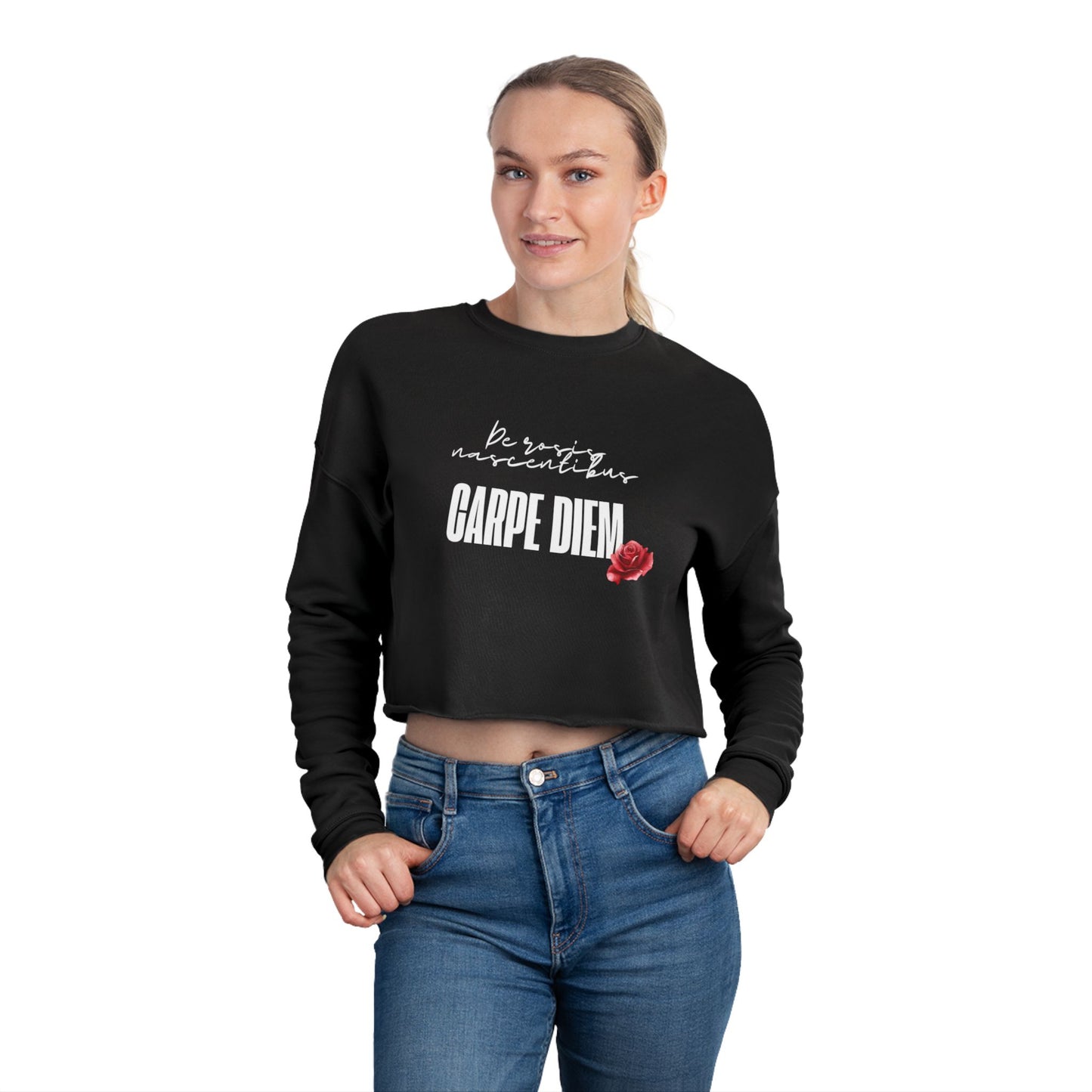 Carpe Diem Women's Cropped Sweatshirt Mia's Collection