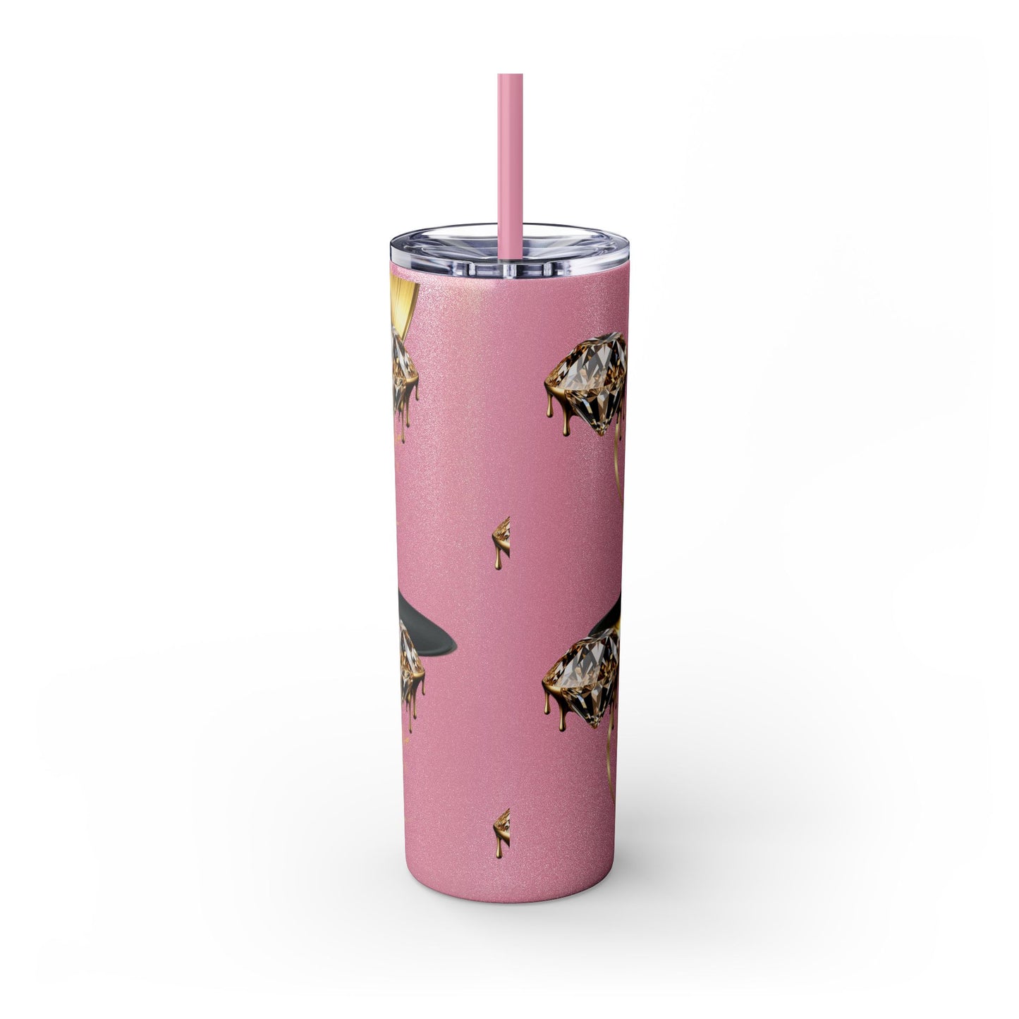 Carpe Diem Skinny Tumbler with Straw, 20oz