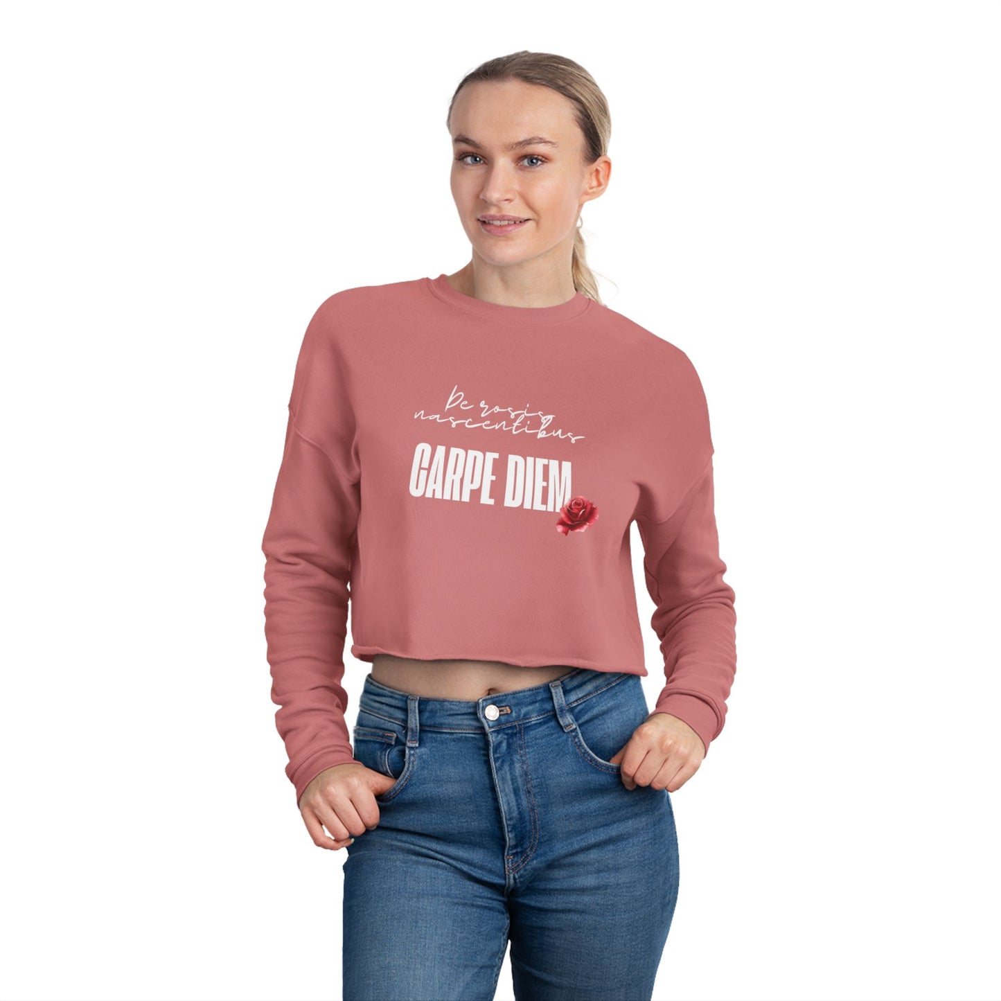 Carpe Diem Women's Cropped Sweatshirt Mia's Collection